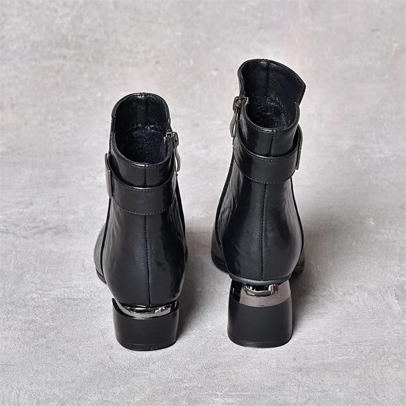 Casual Stretch Leather Soft Boots