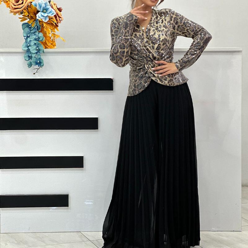 Leopard Print Casual Dress