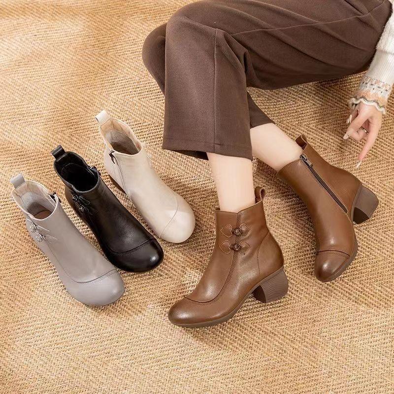 Bow Mid-Heel Boots