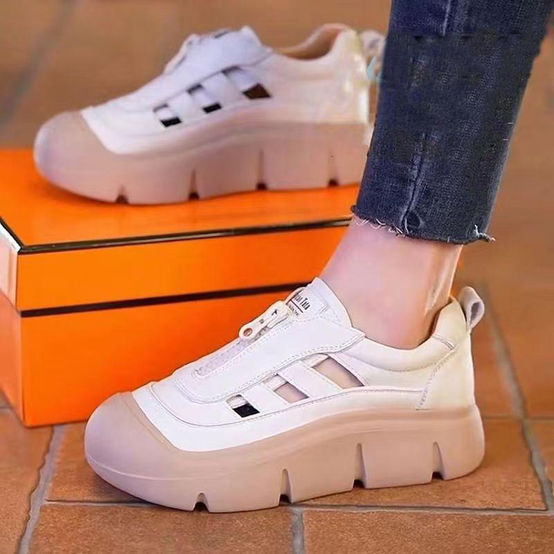 Color-Blocking Zipper Shoes