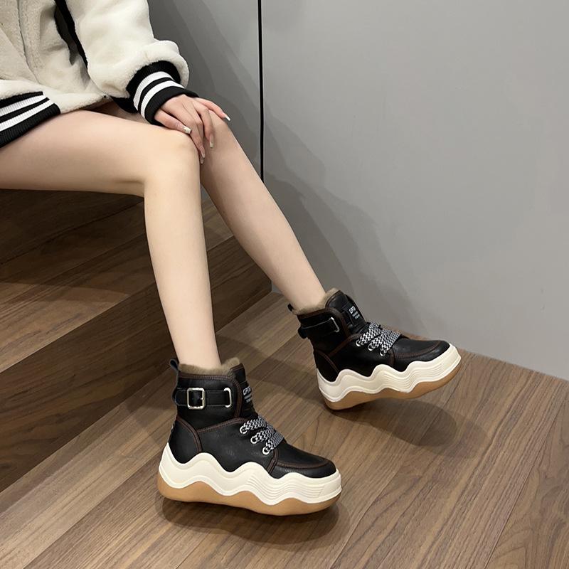 Velvet Heightening Thick-Sole Snow Boots