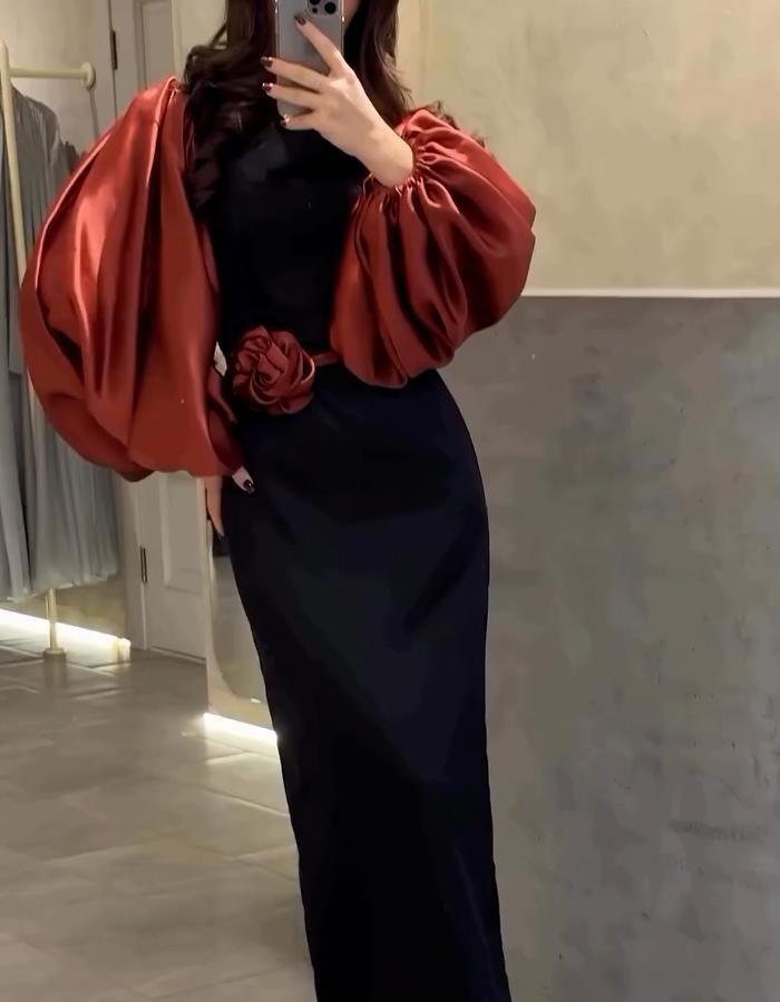 Floral Big Flared Dress