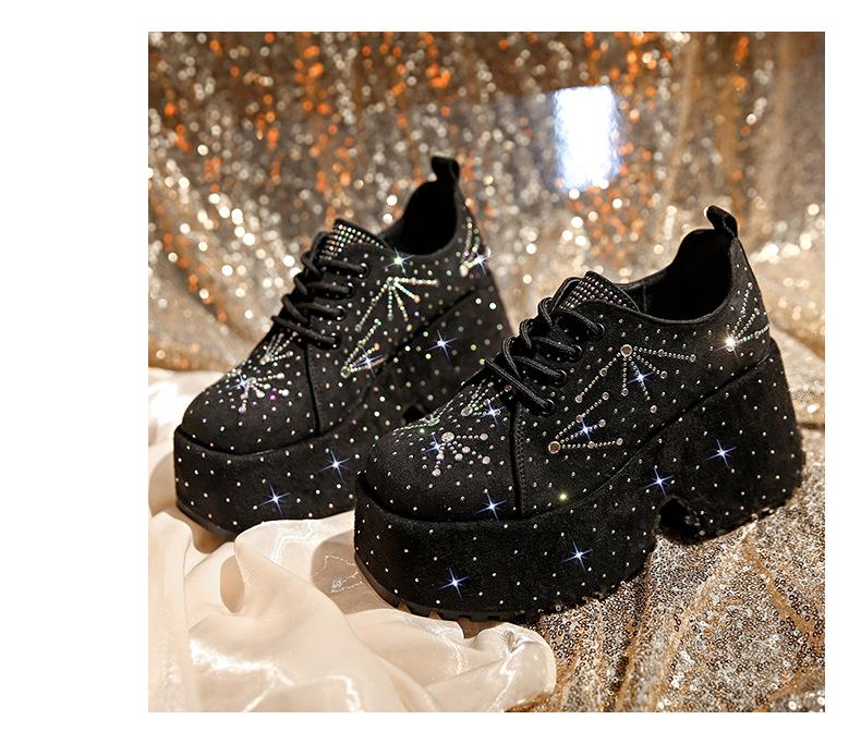 Rhinestone Casual Muffin Shoes