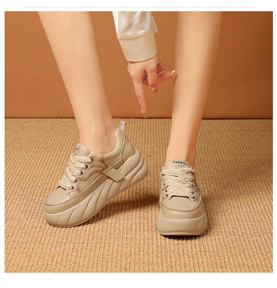 Modern Leather Versatile Muffin Soft Shoes