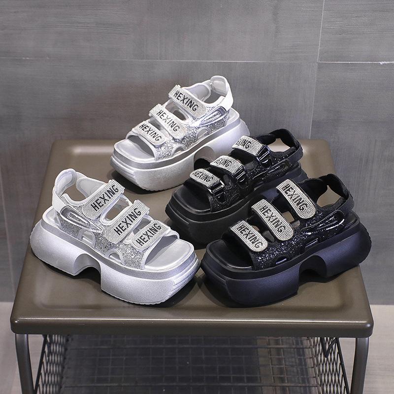 Velcro Thick-Heel Sandals