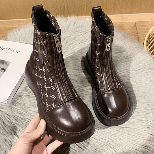 Beauty Versatile Zipper Boots