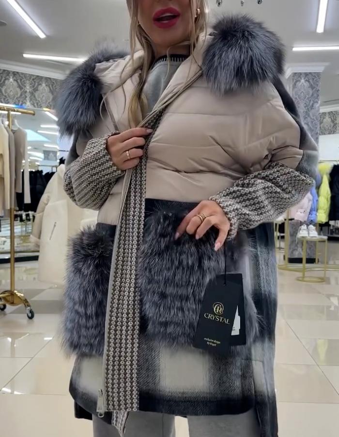 Mixed Color Warm Jacket