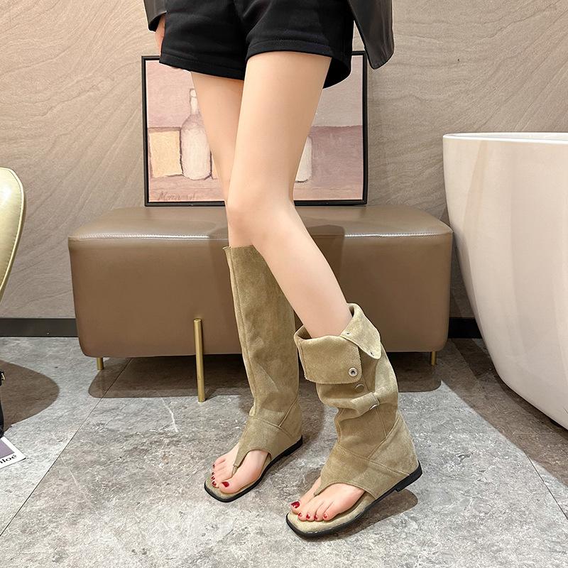 Square Clip-Toe Boots