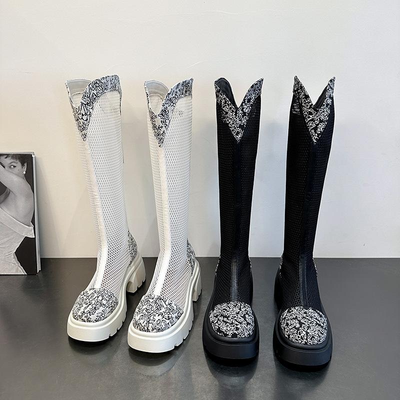 Mesh Hollow Boots