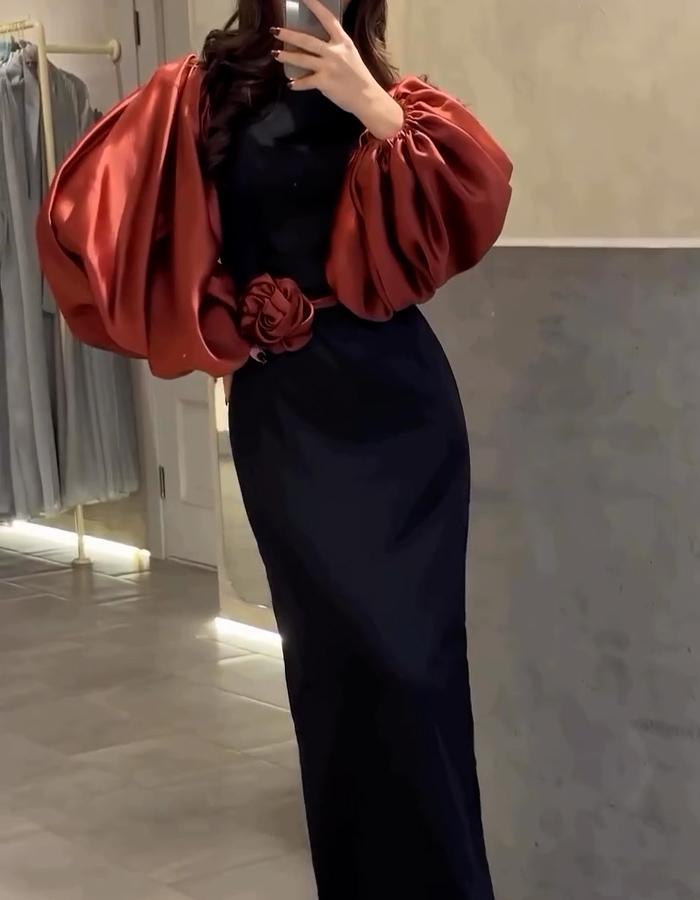 Floral Big Flared Dress