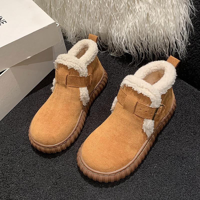 Solid-Color Warm Snow Boots