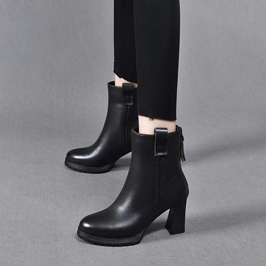 Waterproof Retro Chunky Boots