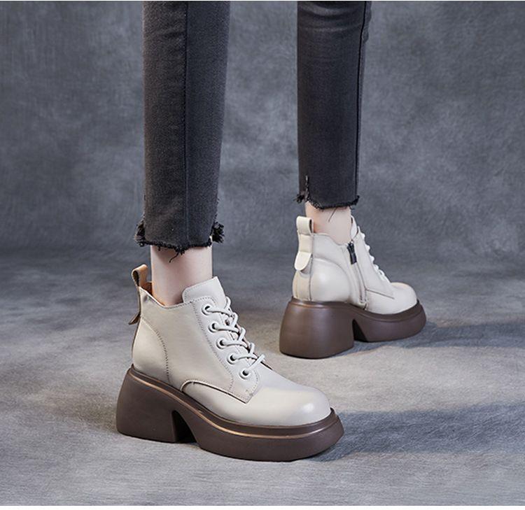 High Quality Leather Soft Wedge Shoes