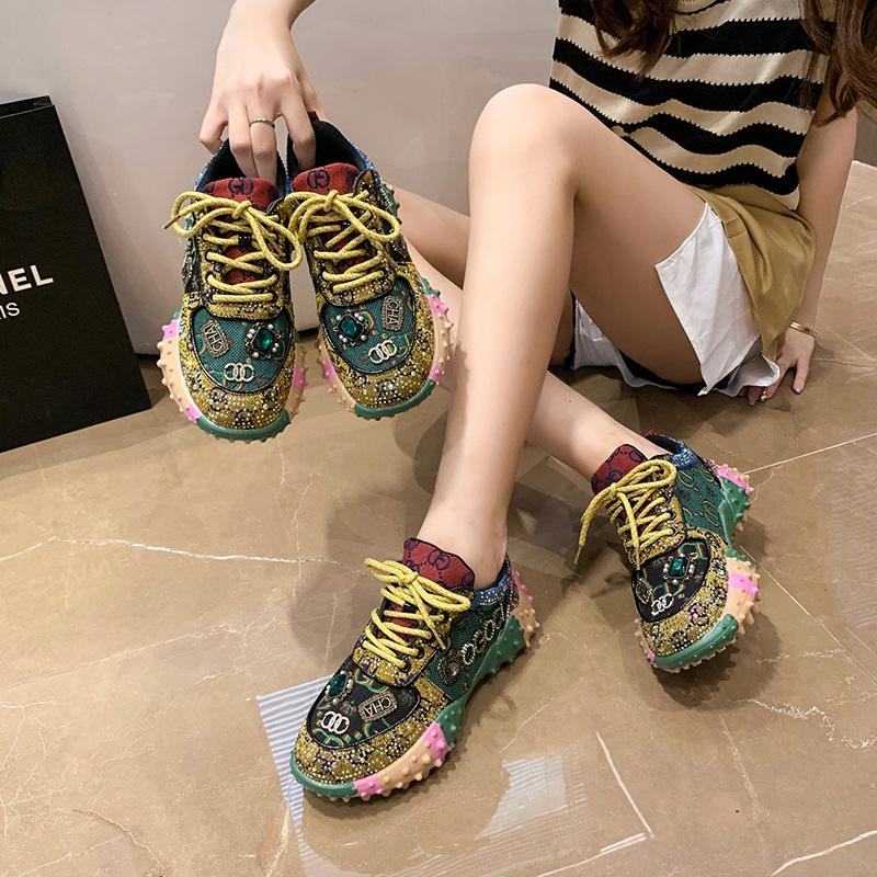 European Rhinestone Durian Shoes