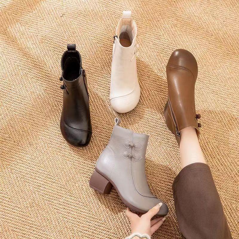 Bow Mid-Heel Boots