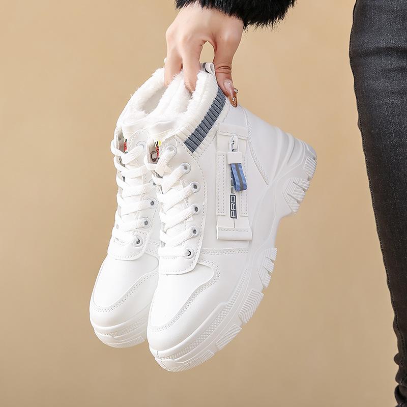 Velvet Warm Leather Walking Outdoor Shoes