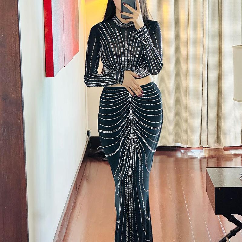 Velvet Long Banquet Dress