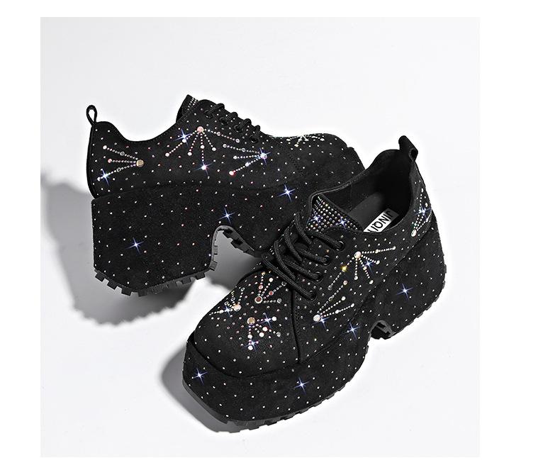Rhinestone Casual Muffin Shoes