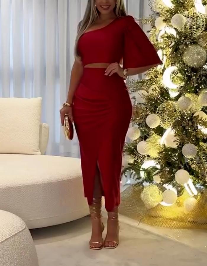 Half-Shoulder Slim Suit