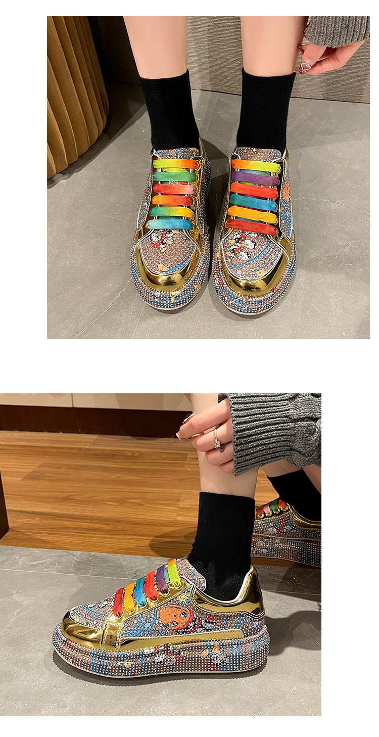 Colorful Full Of Diamonds Shoes