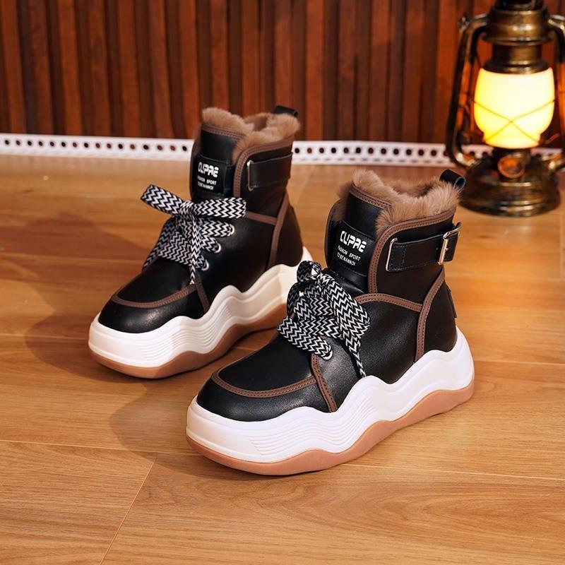 Velvet Heightening Thick-Sole Snow Boots
