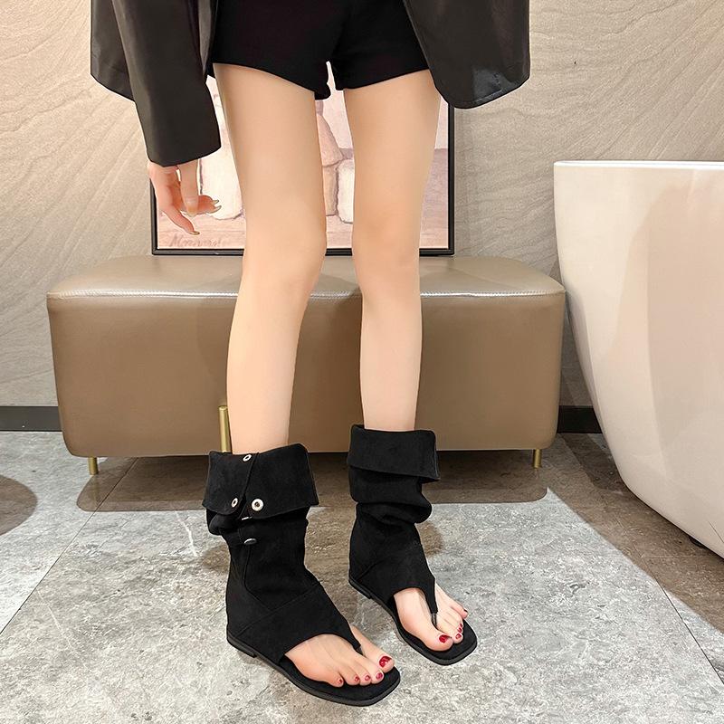 Square Clip-Toe Boots