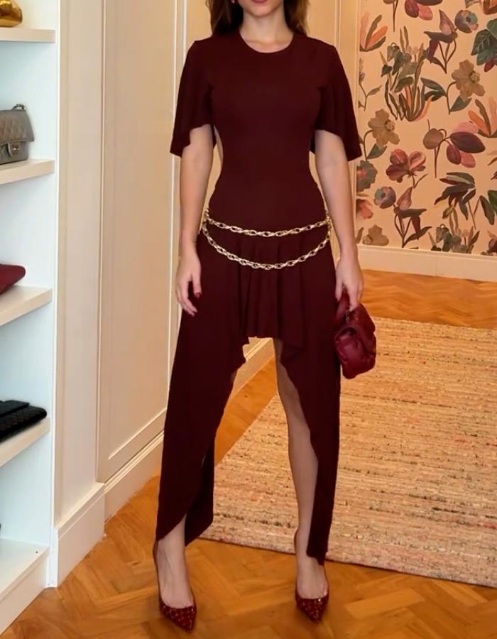 Burgundy Chic Dress