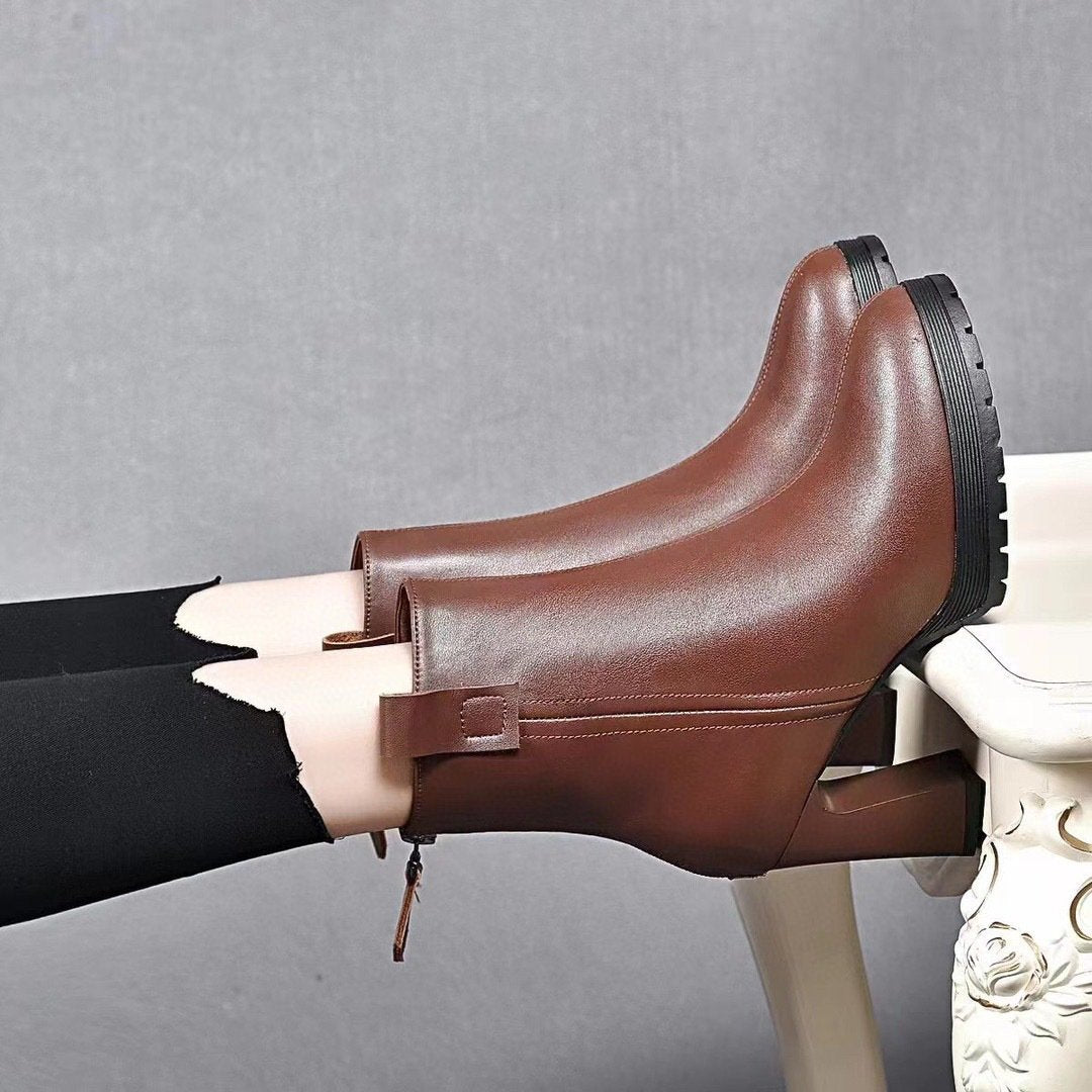Waterproof Retro Chunky Boots