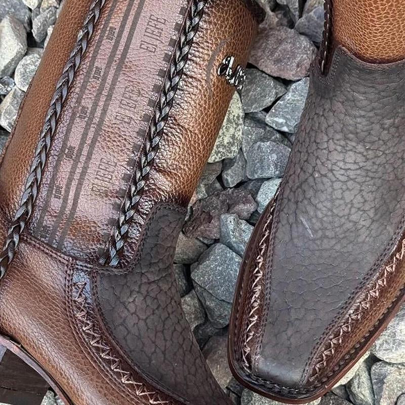 Casual Leather Mid-Calf Boots