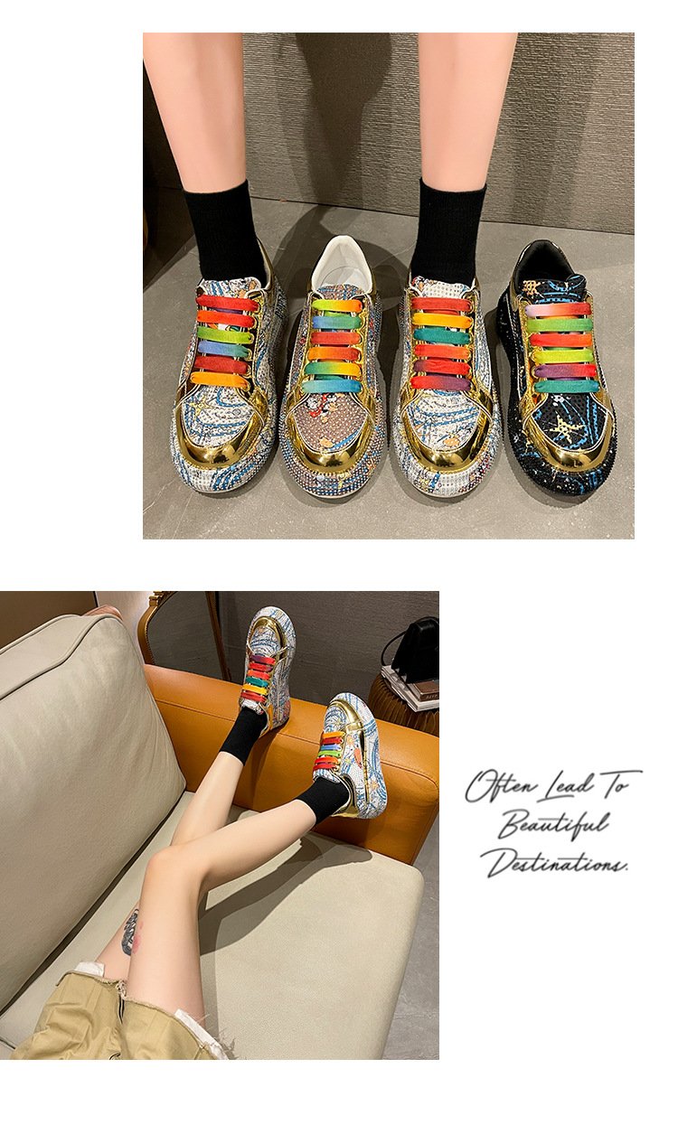 Colorful Full Of Diamonds Shoes