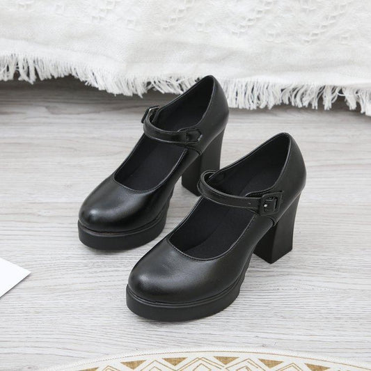 Buckle Strap High-Heels Shoes