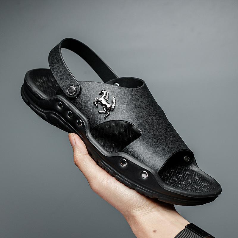 Black Beach Non-Slip Slippers