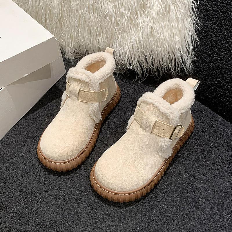 Solid-Color Warm Snow Boots