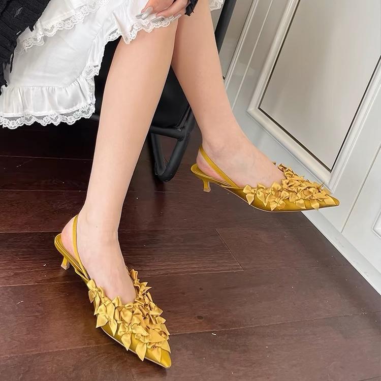 Bow Pointed Sandals
