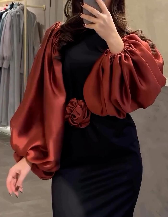 Floral Big Flared Dress