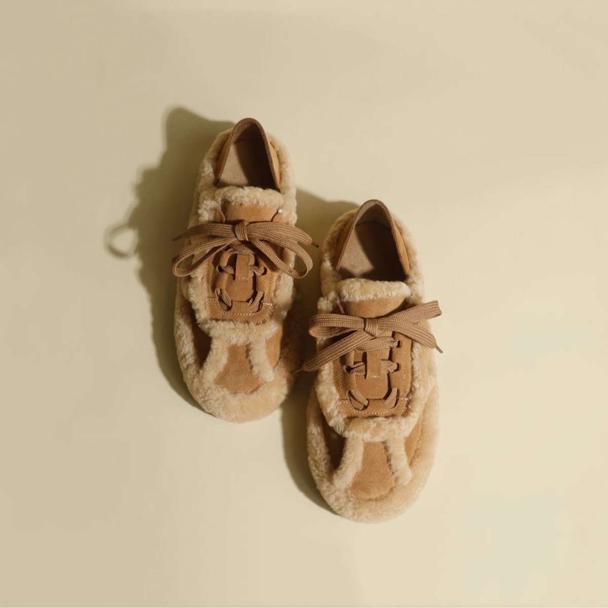 Lamb Wool Splicing Versatile Shoes