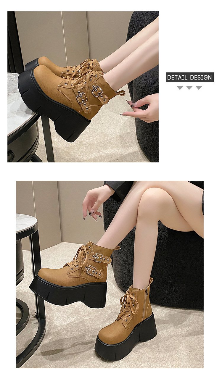 Buckle Chain Chunky Boots