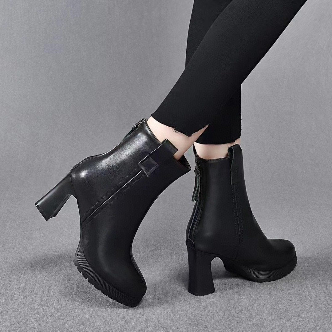 Waterproof Retro Chunky Boots