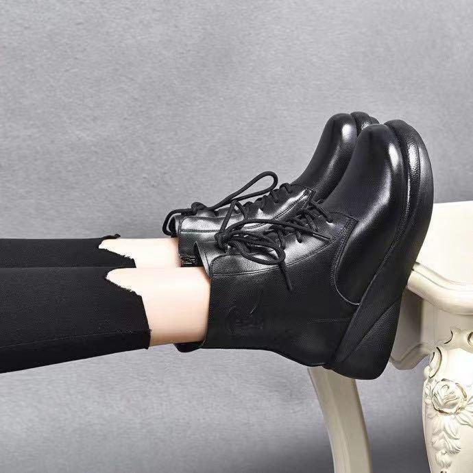 Handmade Soft Lace Up Leather Short Boots