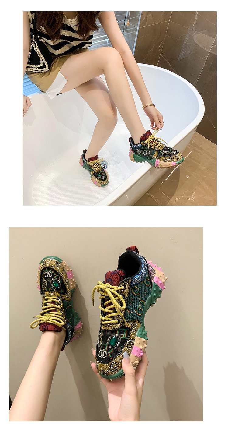 European Rhinestone Durian Shoes