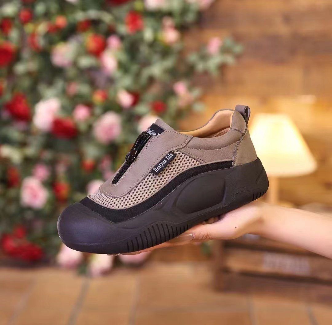 Soft Walking Zipper Shoes