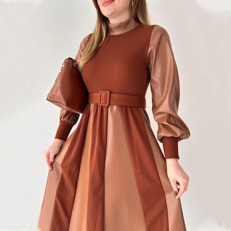 Elegant Puff Sleeve Prom Dresses【With Belt】