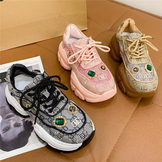 Rhinestone Breathable Sport Shoes