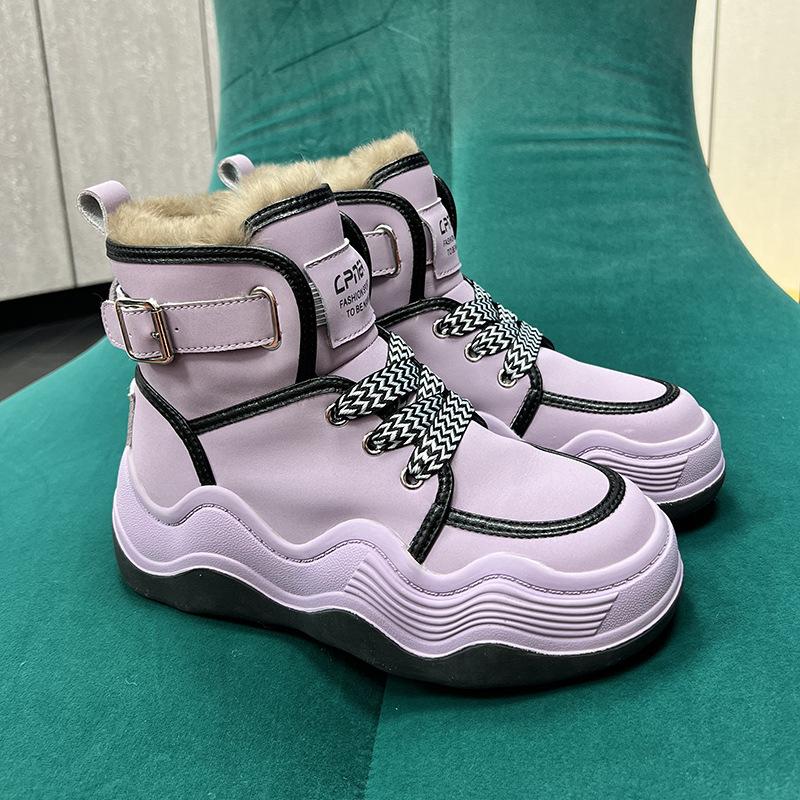 Velvet Heightening Thick-Sole Snow Boots