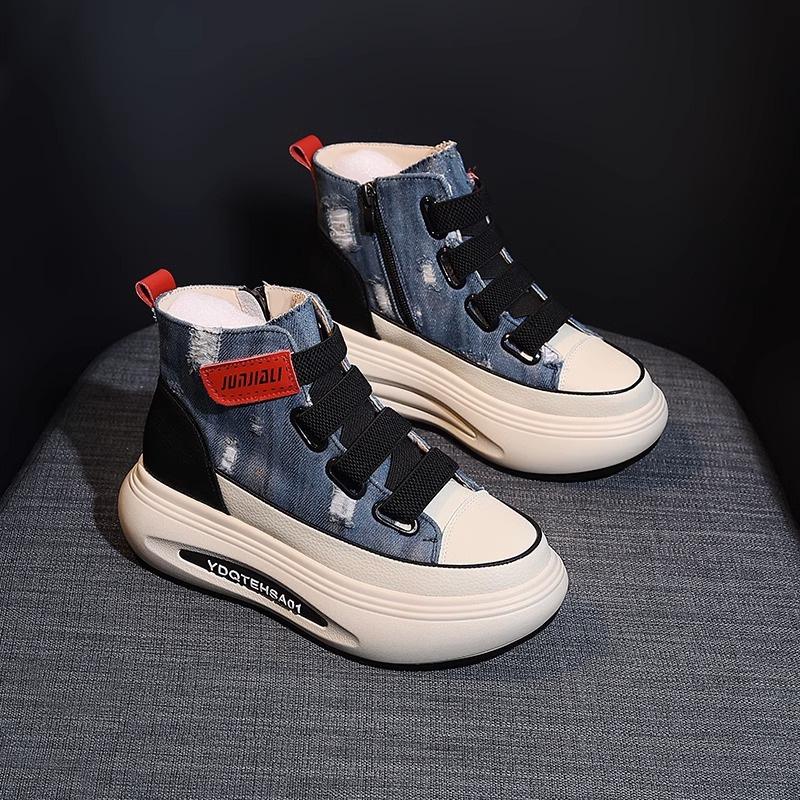 Denim Canvas Velcro Versatile Shoes