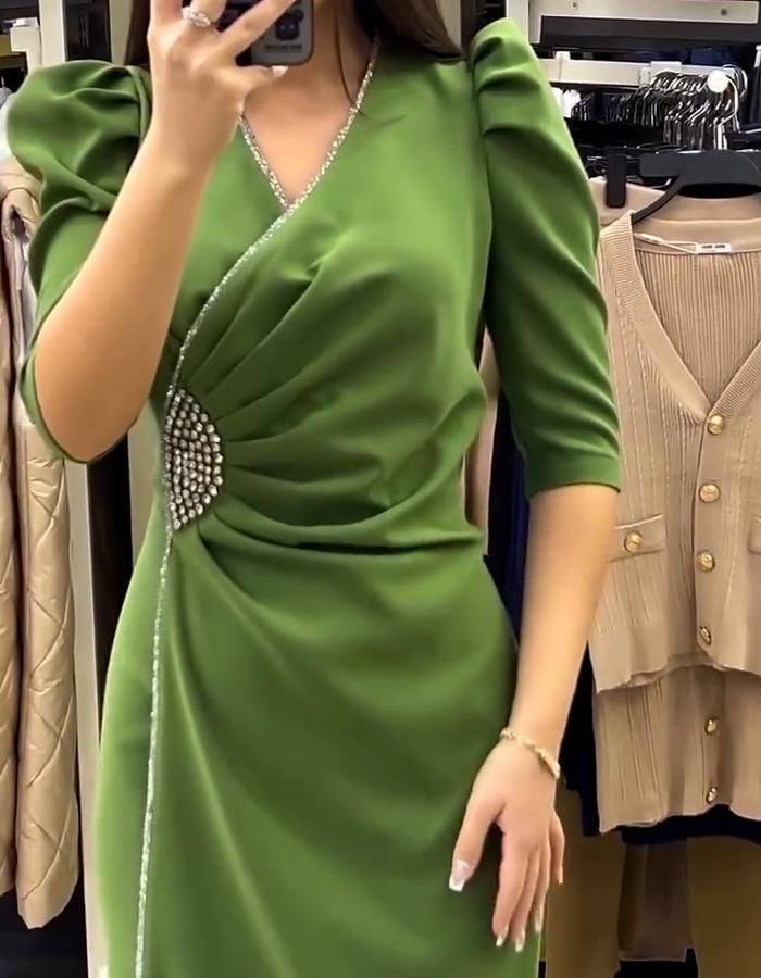 Green Slim Dress