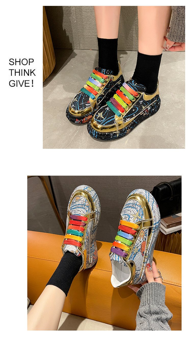 Colorful Full Of Diamonds Shoes