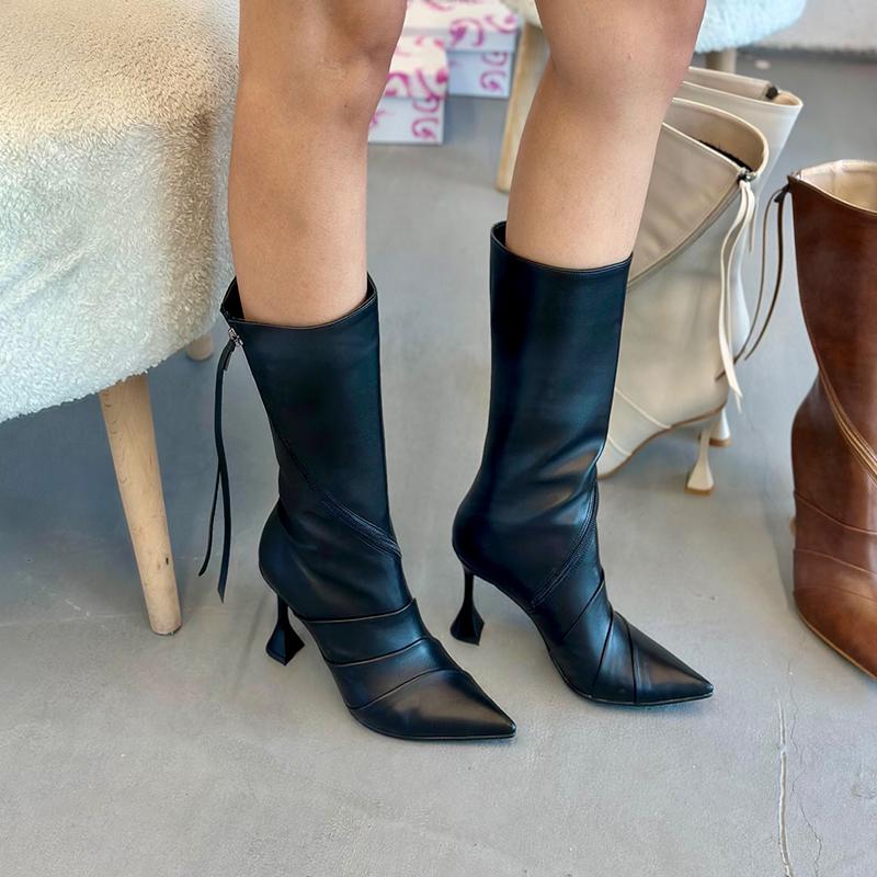 Casual Stiletto-Heel Boots