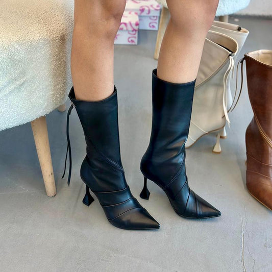 Casual Stiletto-Heel Boots