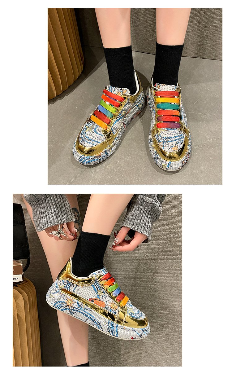 Colorful Full Of Diamonds Shoes
